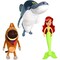 Zig And Sharko Plush Doll 3Pk Marina Mermaid Shark Hyena Bundle Tv Series Mighty Mojo
